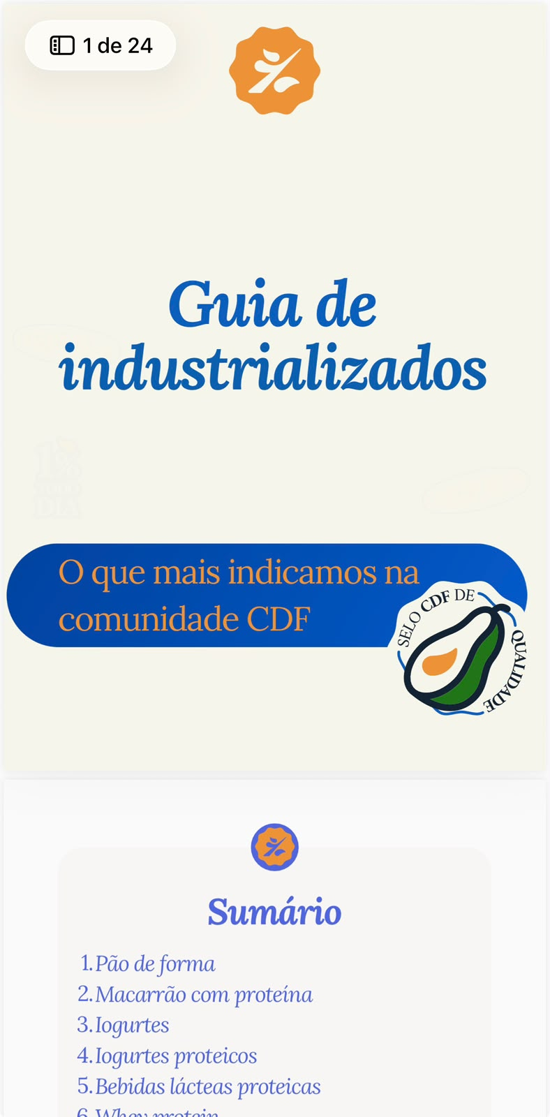 Guia de industrializados da comunidade CDF